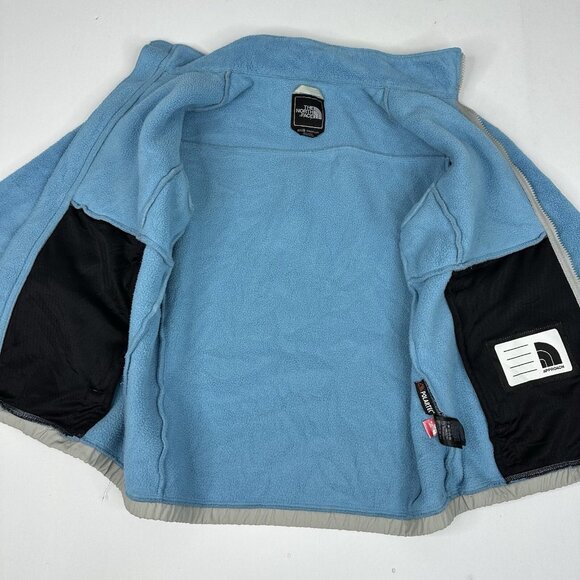 The North Face Girl's Blue‎ Gray Vintage Denali Polartec Full Zip Jacket L/C41 - Picture 7 of 16